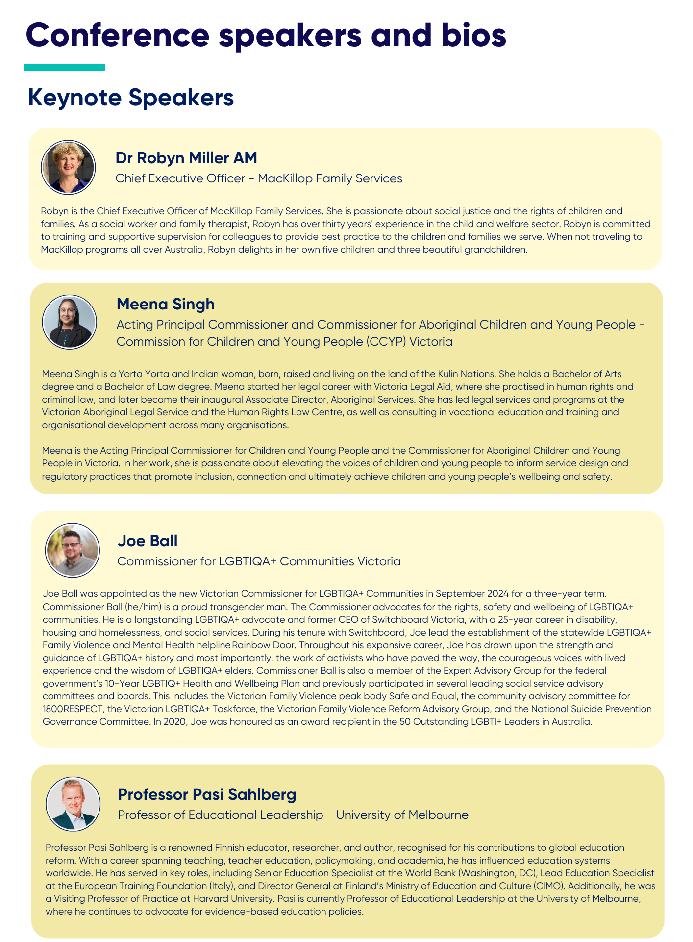 Lead the Way Keynote Speakers