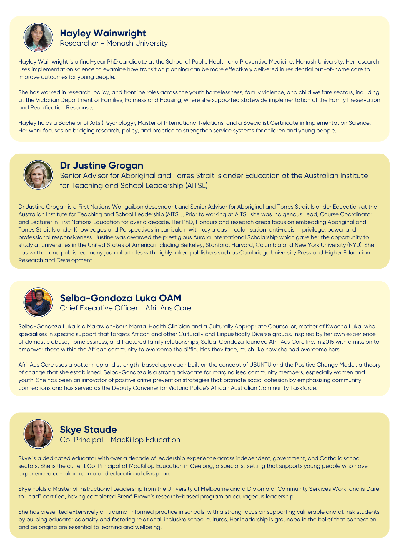Lead the Way Keynote Speakers